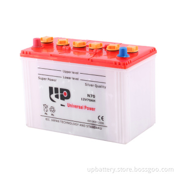 Dry Charged Car Battery N70